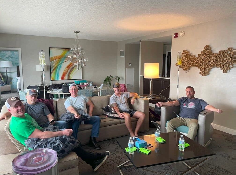 Bachelor party group celebrating in Scottsdale Arizona